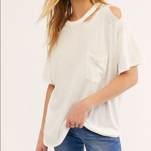 FREE PEOPLE// We the Free Lucky Tee in White